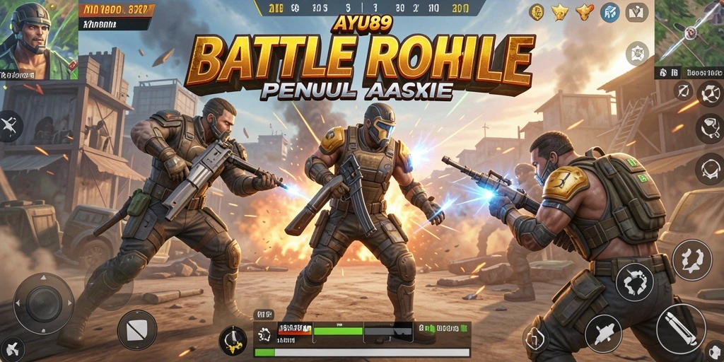 Tampilan gameplay AYU89 yang intens dan mendebarkan dalam pertempuran Battle Royale.