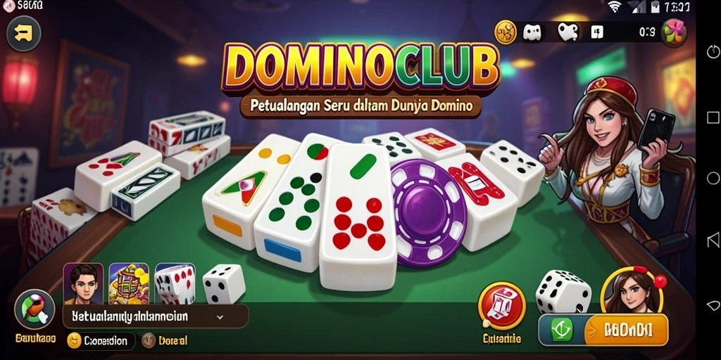 Tangkapan layar menampilkan petualangan seru dalam permainan DOMINOCLUB.