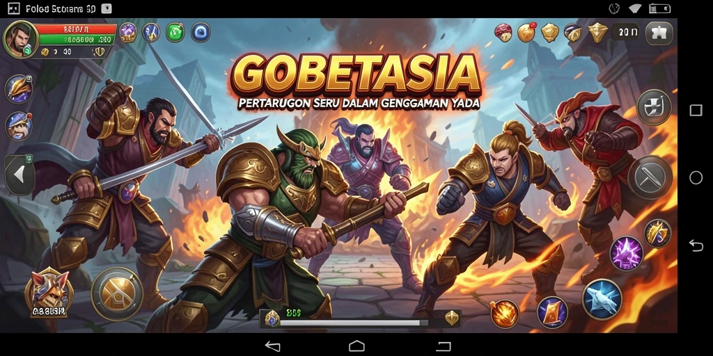Gameplay GOBETASIA yang penuh aksi dan pertarungan seru.
