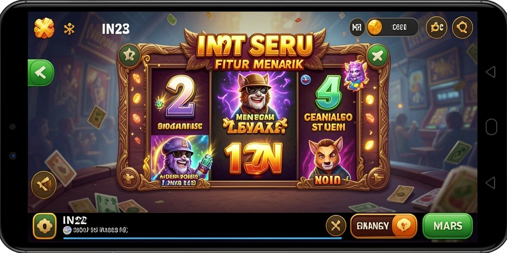 Tampilan gameplay menawan dari IN22 yang penuh warna.