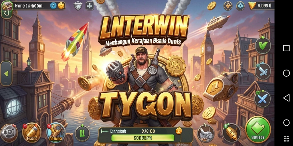 Tampilan gameplay LNTERWIN yang menarik dan penuh tantangan bisnis.