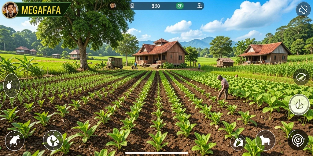 Gameplay seru pertanian dengan grafis memukau.
