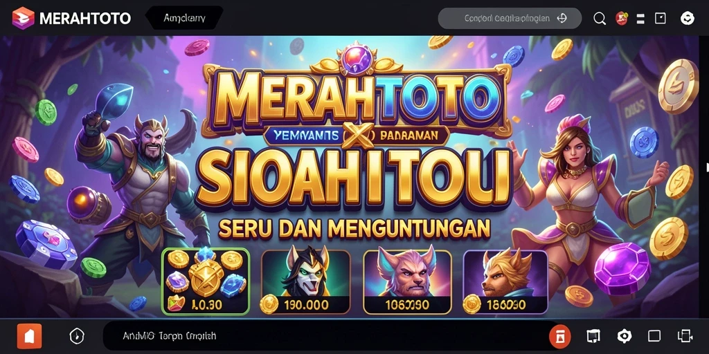 Screenshot gameplay MERAHTOTO yang menampilkan mesin Slot dan hadiah menarik.