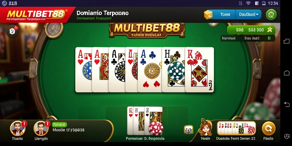 Tampilan gameplay Domino yang menarik dan interaktif dari MULTIBET88.