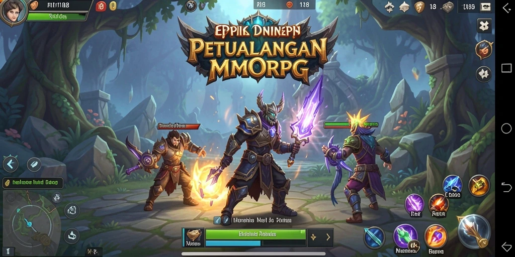 Tampilan seru dari gameplay RI188 yang penuh aksi MMORPG.