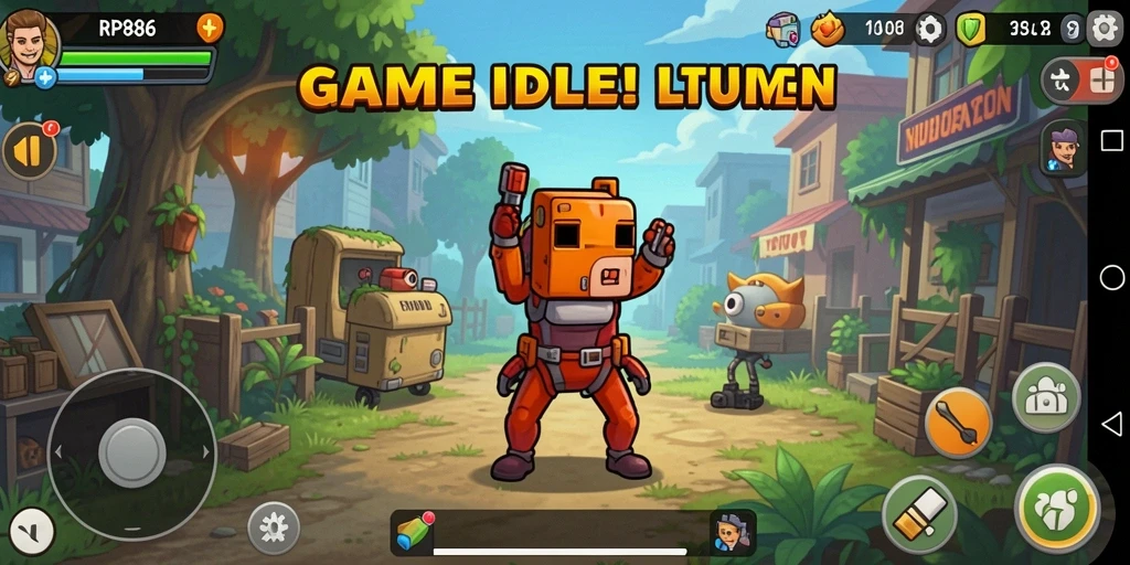 Tangkapan layar RP886 menampilkan gameplay Idle yang mengasyikkan.