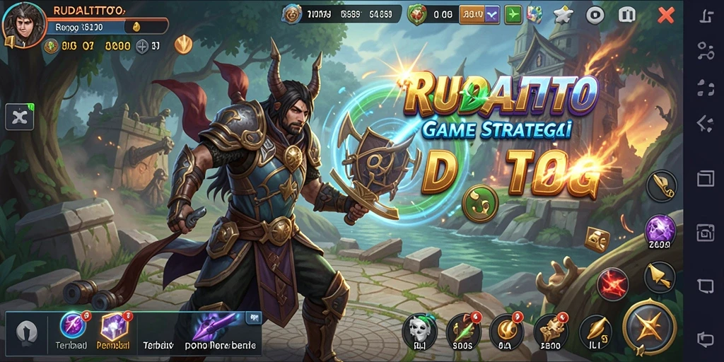 Tangkapan layar gameplay RUDALTOTO menampilkan pertarungan strategis yang mendebarkan.