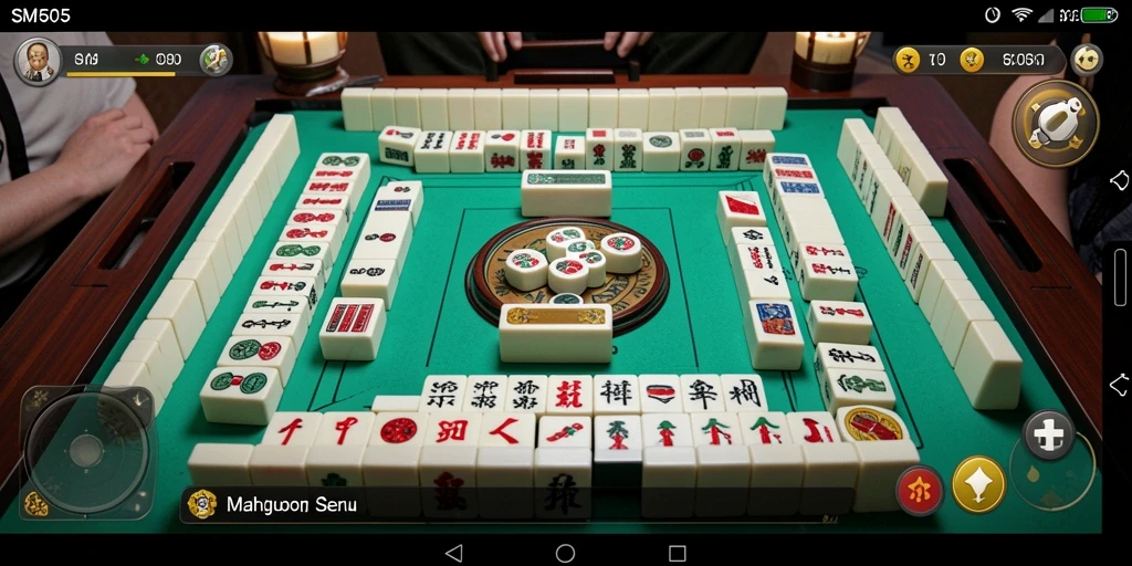 Screenshot gameplay SM605 menunjukkan pengalaman seru bermain Mahjong.
