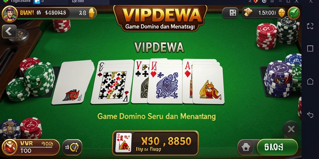 Tampilan menarik dari gameplay Domino di VIPDEWA.