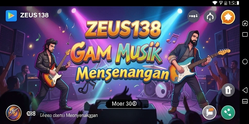 Tampilan utama gameplay ZEUS138 dengan berbagai pilihan musik yang menarik.